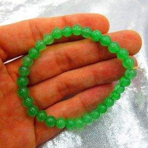 Green Aventurine 6mm Round 7" Stretchy Gemstone Bracelet